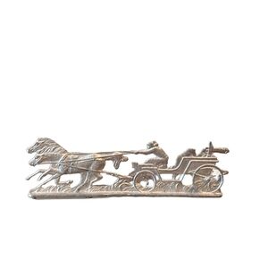 Antique Horse and Carriage with Riders Miniature Figurine Detailed Collectible